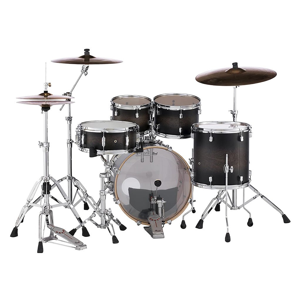 Pearl Decade Maple 5-Piece Drum Kit Package w/Zildjian Cymbals & Hardware - Satin Black Burst - FREE 14" I Series crash (ZILH14C) Acoustic Drums Sky Music