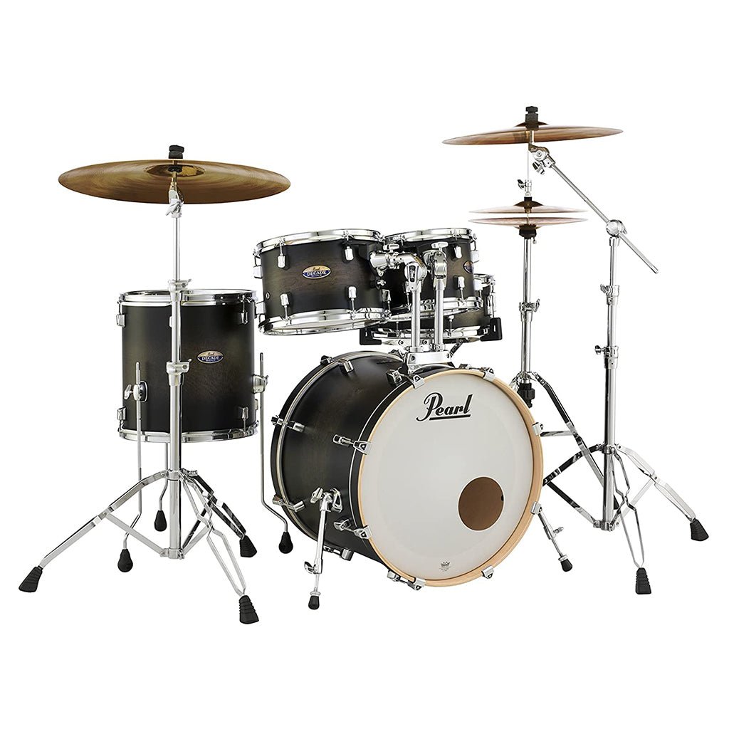 Pearl Decade Maple 5-Piece Drum Kit Package w/Zildjian Cymbals & Hardware - Satin Black Burst - FREE 14" I Series crash (ZILH14C) Acoustic Drums Sky Music