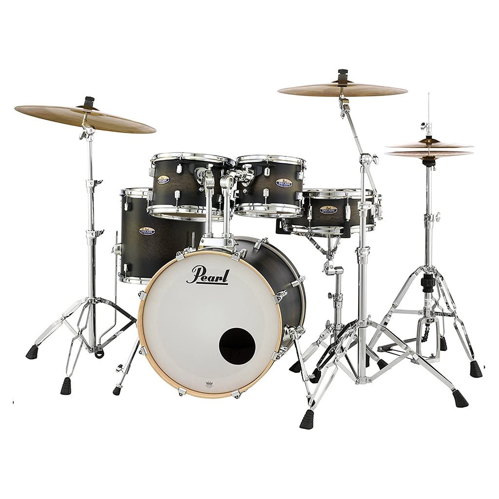 Pearl Decade Maple 5-Piece Drum Kit Package w/Zildjian Cymbals & Hardware - Satin Black Burst - FREE 14" I Series crash (ZILH14C) Acoustic Drums Sky Music