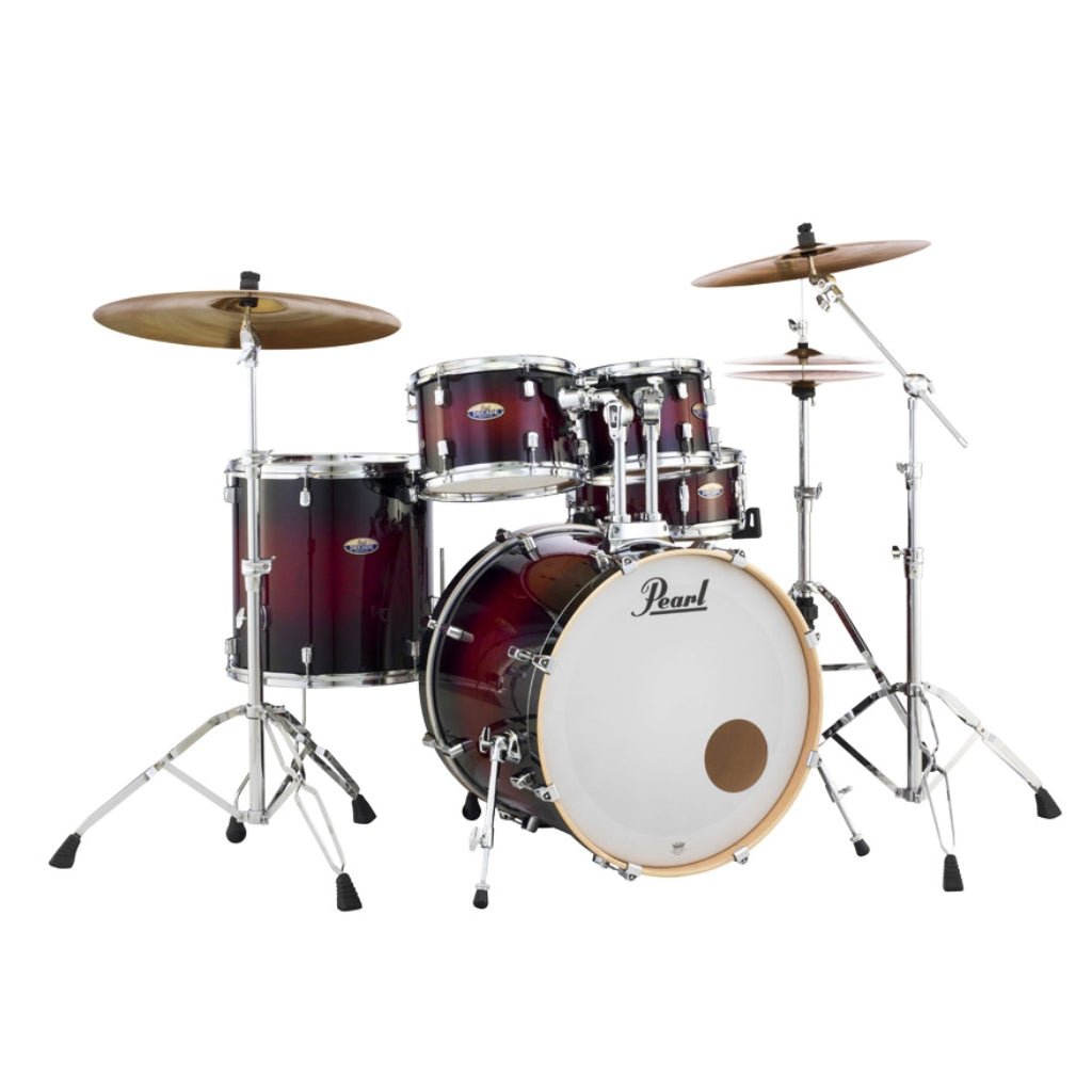 Pearl Decade Maple 5pc 22" Fusion Increda-Bundle Drum Kit - Gloss Deep Red Burst Acoustic Drums Sky Music