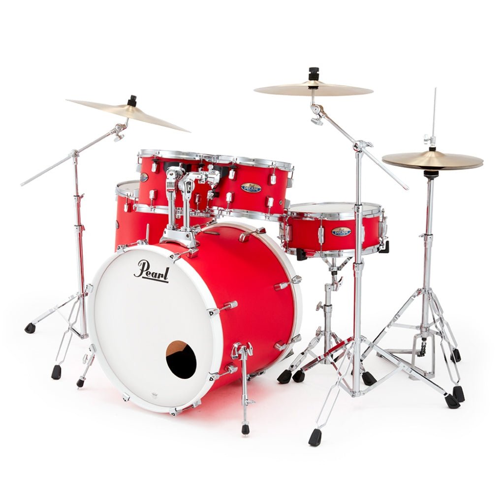 Pearl Decade Maple 5pc 22" Fusion Increda-Bundle Drum Kit - Matte Racing Red Acoustic Drums Sky Music