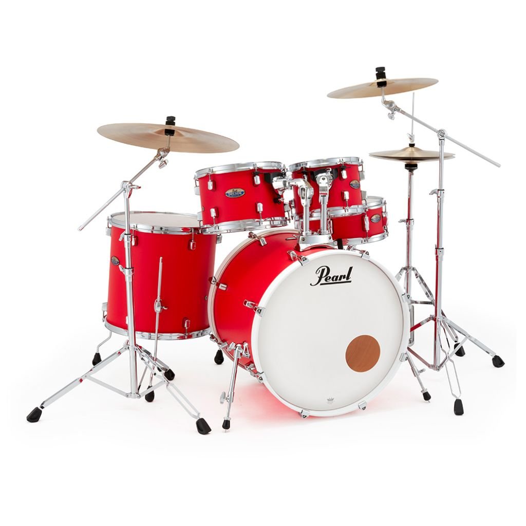 Pearl Decade Maple 5pc 22" Fusion Plus Increda-Bundle Drum Kit - Matte Racing Red Acoustic Drums Sky Music
