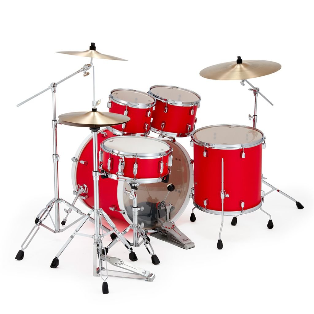 Pearl Decade Maple 5pc 22" Fusion Plus Increda-Bundle Drum Kit - Matte Racing Red Acoustic Drums Sky Music