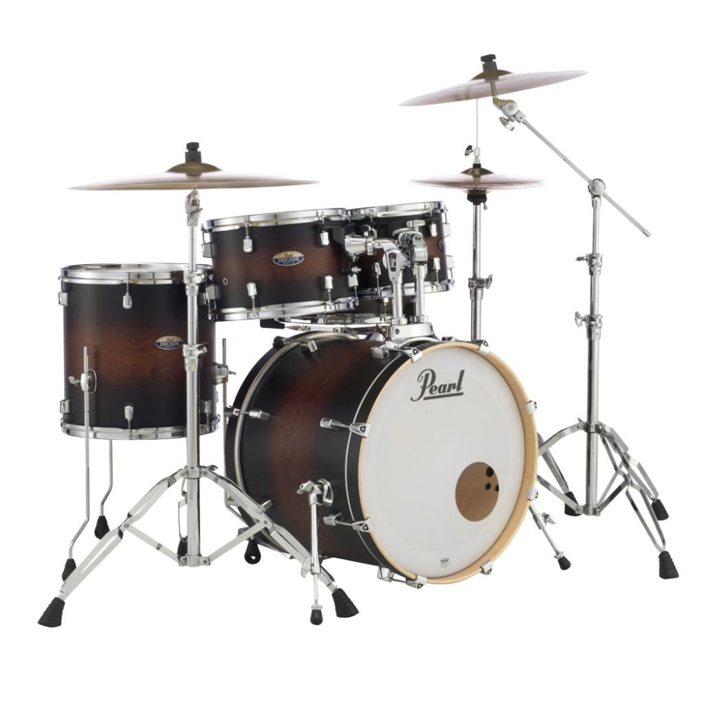 Pearl Decade Maple 5pc 22" Fusion Plus Increda-Bundle Drum Kit - Satin Brown Burst Acoustic Drums Sky Music
