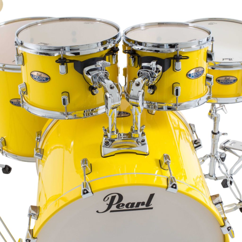 Pearl Decade Maple 5pc 22" Fusion Plus Increda-Bundle Drum Kit - Solid Yellow Acoustic Drums Sky Music