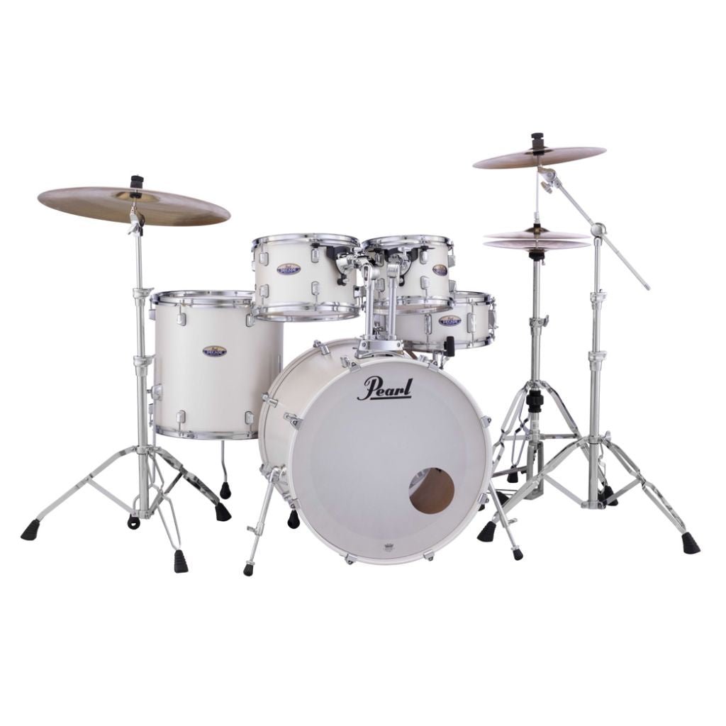 Pearl Decade Maple 5pc 22" Fusion Plus Increda-Bundle Drum Kit - White Satin Pearl Acoustic Drums Sky Music