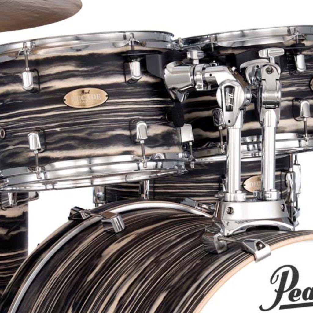 Pearl Decade Maple Artisan 5pc 22" Fusion Plus Drum Kit - Black Satin Marble Acoustic Drums Sky Music