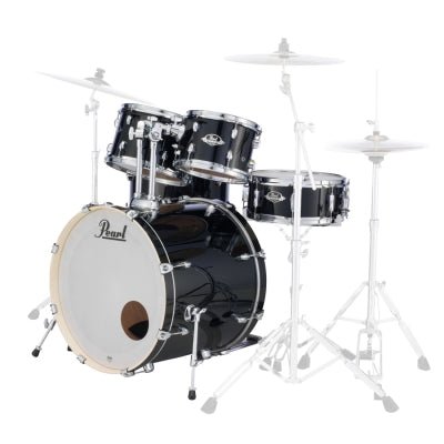 Pearl Export EXX 22" Rock 5pc Drum Kit Shell Pack - Jet Black Acoustic Drums Sky Music