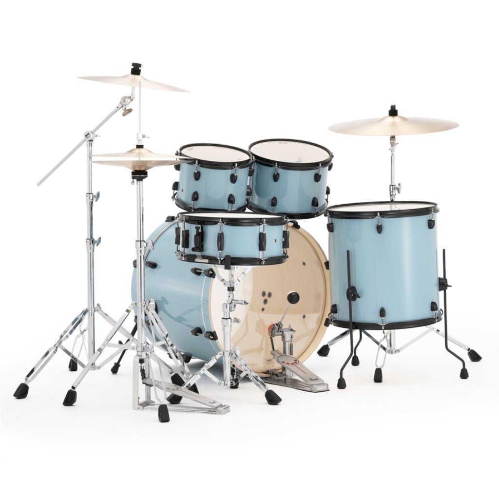 Pearl Export Limited 5pc 22" Fusion Plus Drum Kit - Daphne Blue with Black Hardware Acoustic Drums Sky Music