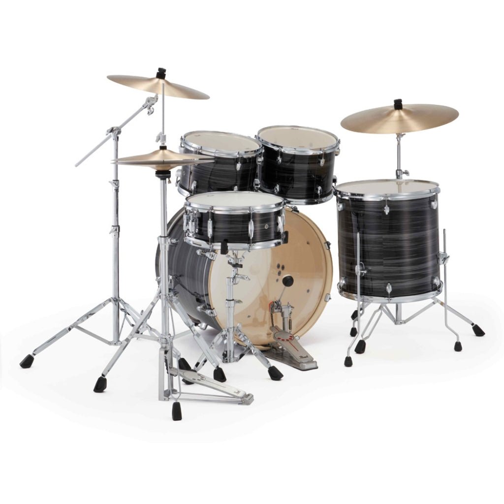 Pearl Export Plus 22" Rock Drum Kit with Zildjian Cymbals - Graphite Silver Twist Acoustic Drums Sky Music