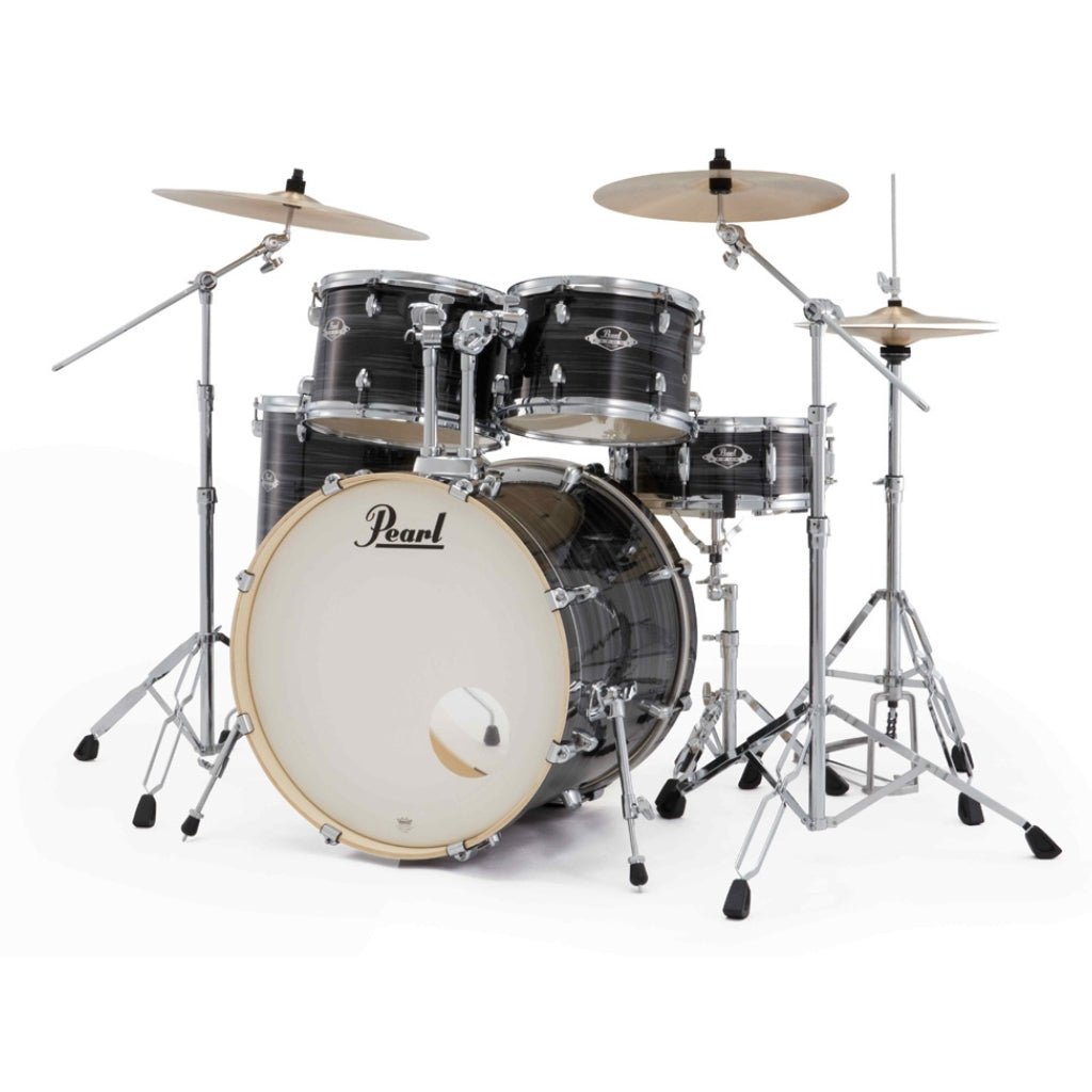 Pearl Export Plus 22" Rock Drum Kit with Zildjian Cymbals - Graphite Silver Twist Acoustic Drums Sky Music
