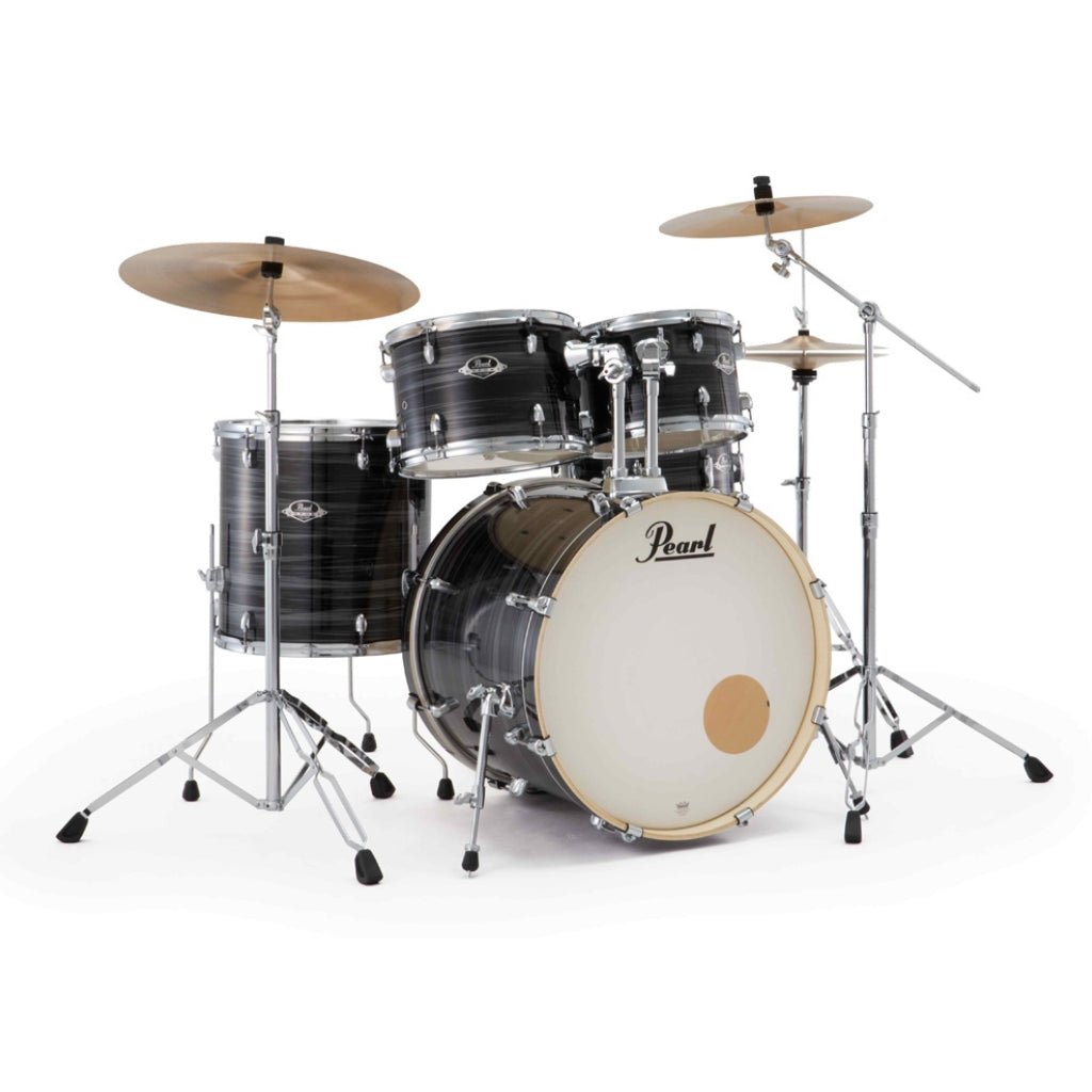 Pearl Export Plus 22" Rock Drum Kit with Zildjian Cymbals - Graphite Silver Twist Acoustic Drums Sky Music
