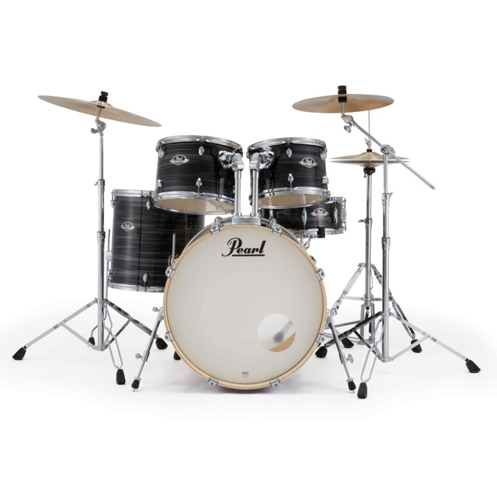 Pearl Export Plus 22" Rock Drum Kit with Zildjian Cymbals - Graphite Silver Twist Acoustic Drums Sky Music