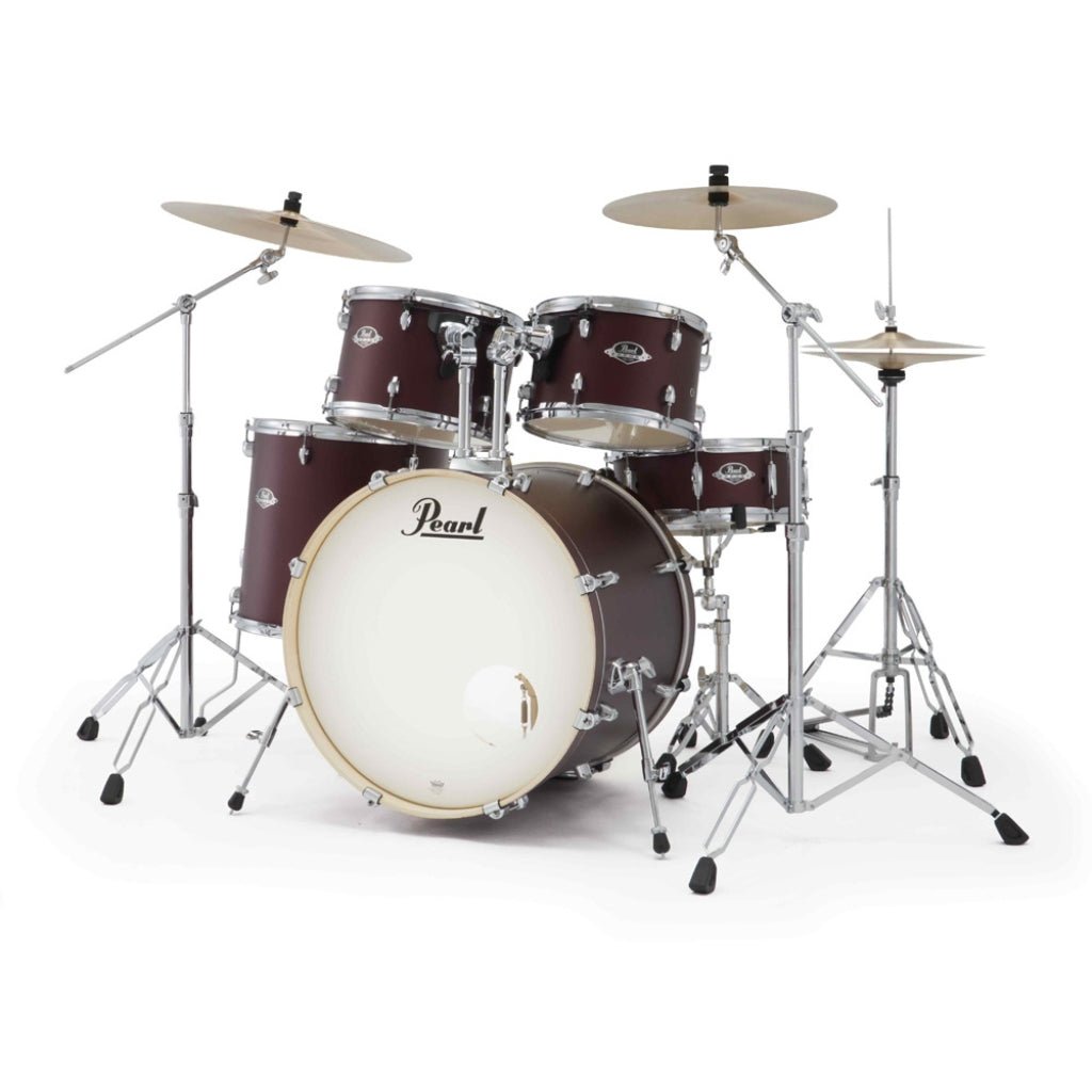 Pearl Export Plus 22" Rock Drum Kit with Zildjian Cymbals - Satin Scarlet Acoustic Drums Sky Music