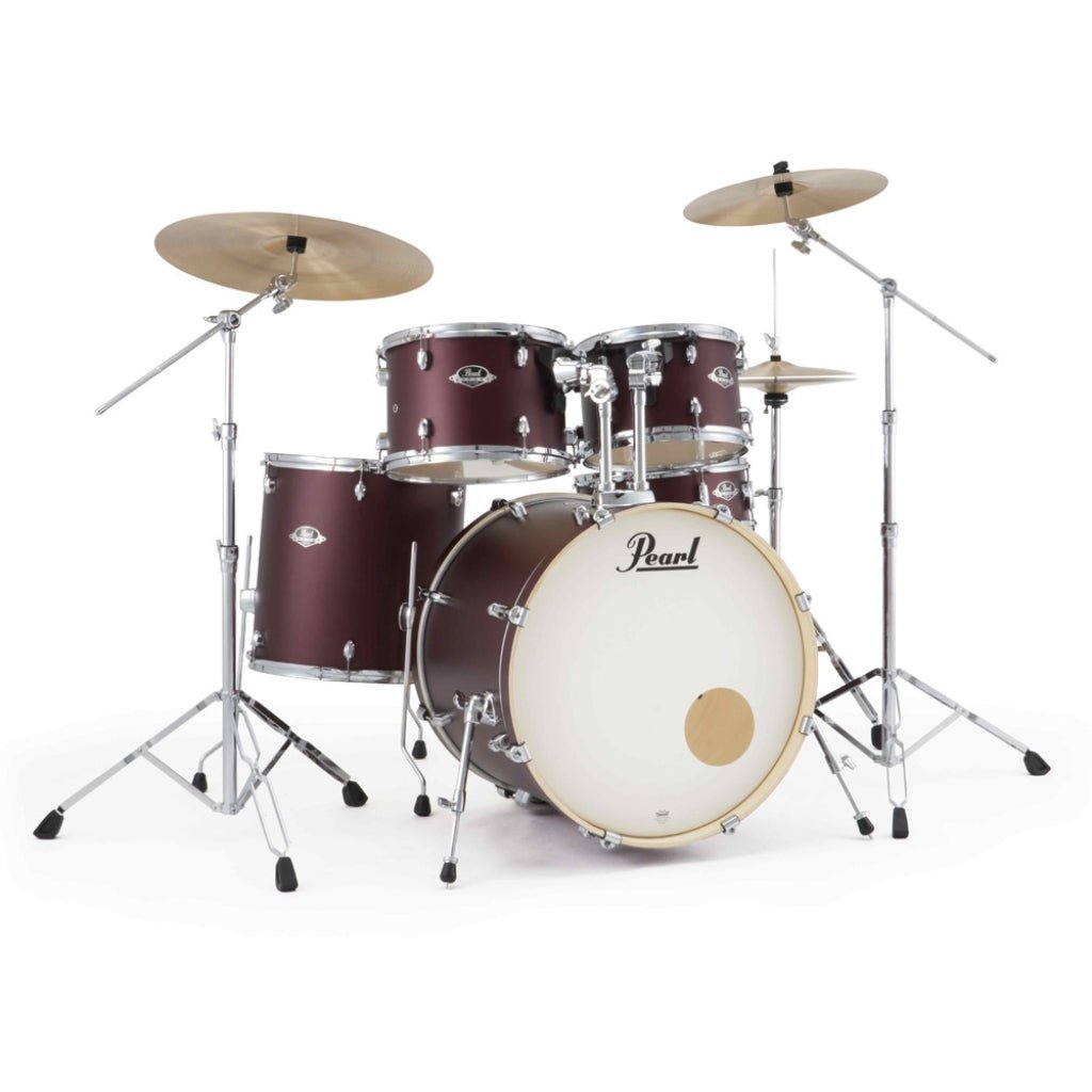 Pearl Export Plus 22" Rock Drum Kit with Zildjian Cymbals - Satin Scarlet Acoustic Drums Sky Music