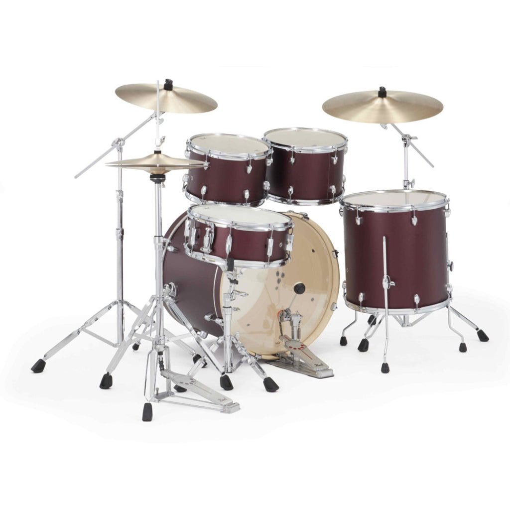 Pearl Export Plus 22" Rock Drum Kit with Zildjian Cymbals - Satin Scarlet Acoustic Drums Sky Music