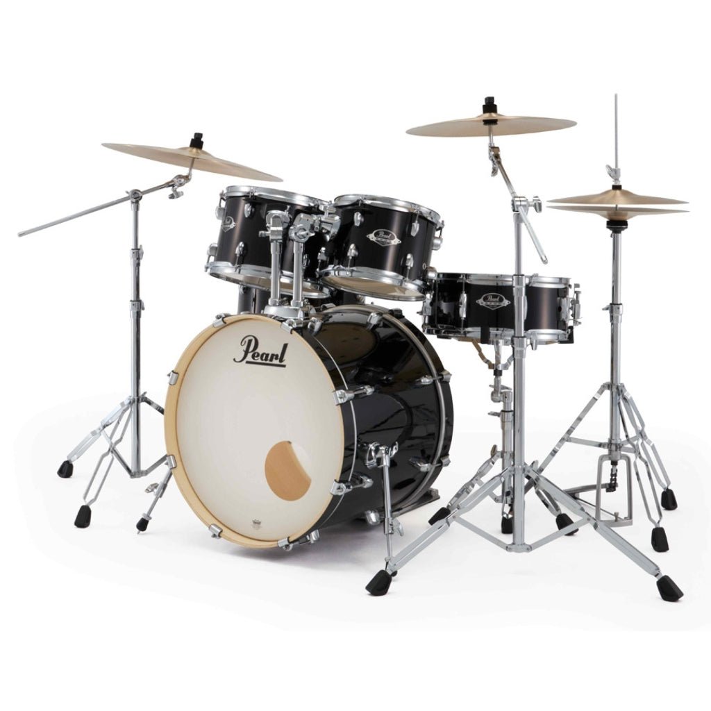 Pearl Export Plus 5pc 20" Fusion Drum Kit with BRD-1 Cymbals - Jet Black Acoustic Drums Sky Music