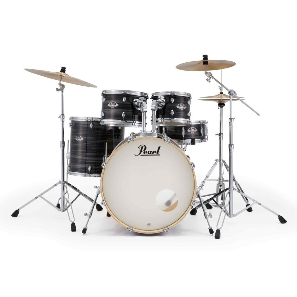 Pearl Export Plus 5pc 22" Fusion Drum Kit with Zildjian Cymbals - Graphite Silver Twist Acoustic Drums Sky Music