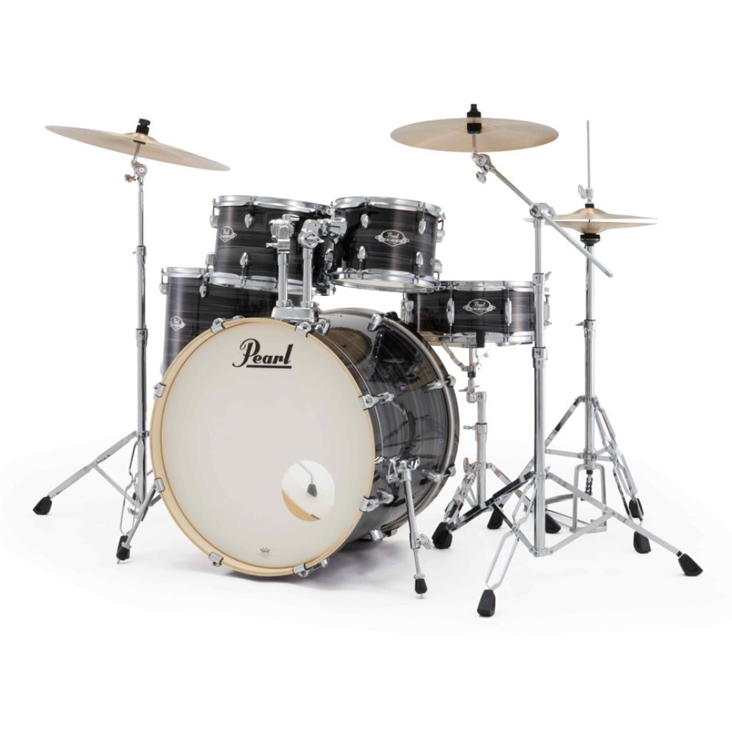 Pearl Export Plus 5pc 22" Fusion Drum Kit with Zildjian Cymbals - Graphite Silver Twist Acoustic Drums Sky Music