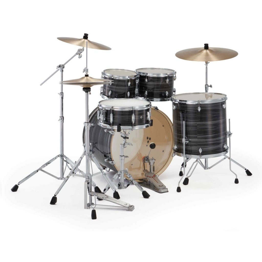 Pearl Export Plus 5pc 22" Fusion Drum Kit with Zildjian Cymbals - Graphite Silver Twist Acoustic Drums Sky Music