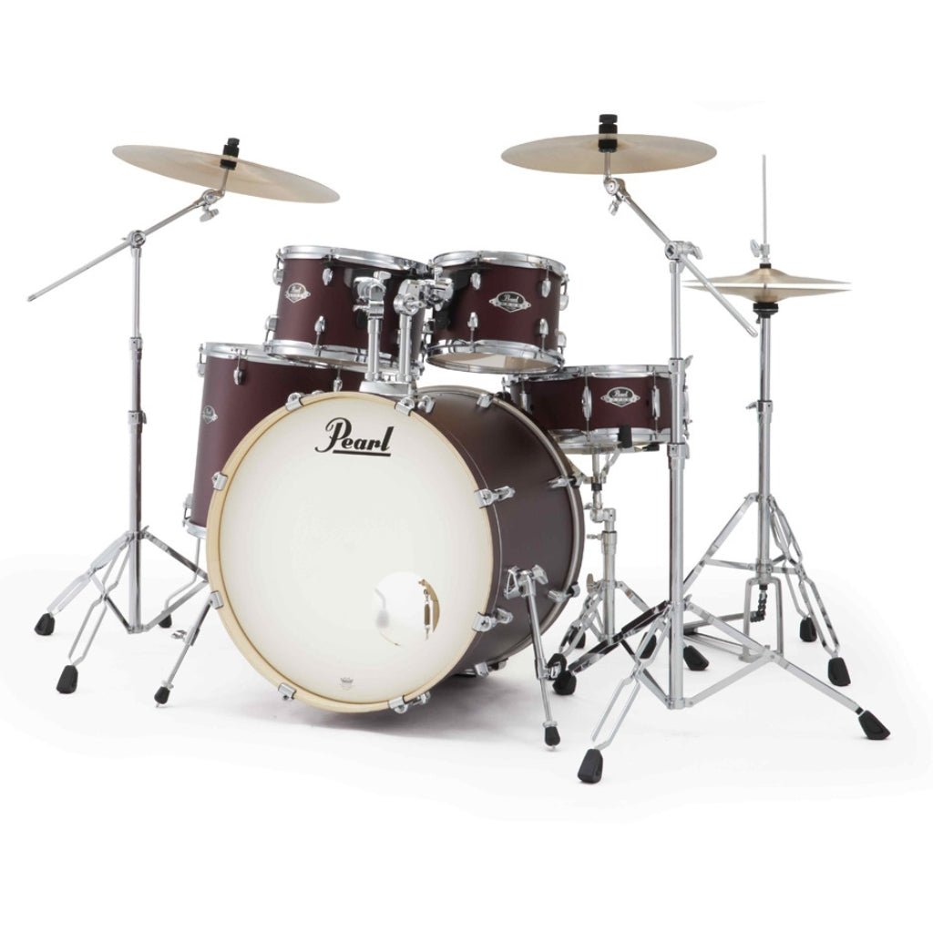 Pearl Export Plus 5pc 22" Fusion Drum Kit with Zildjian Cymbals - Satin Scarlet Acoustic Drums Sky Music