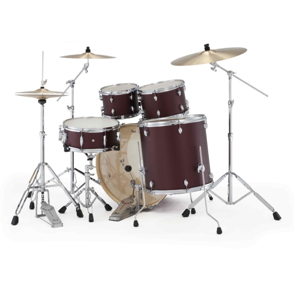 Pearl Export Plus 5pc 22" Fusion Drum Kit with Zildjian Cymbals - Satin Scarlet Acoustic Drums Sky Music
