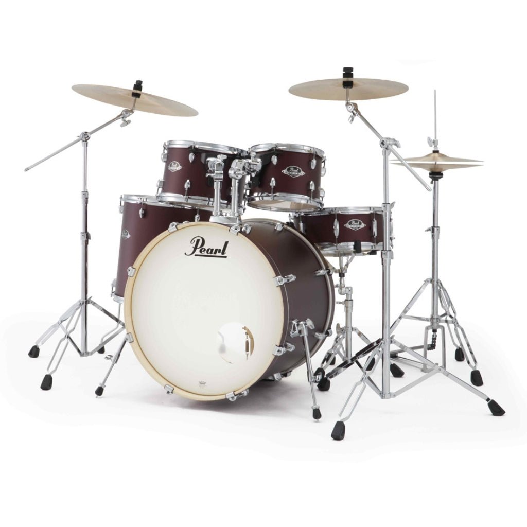 Pearl Export Plus 5pc 22" Fusion Plus Drum Kit with Zildjian Cymbals - Satin Scarlet Acoustic Drums Sky Music