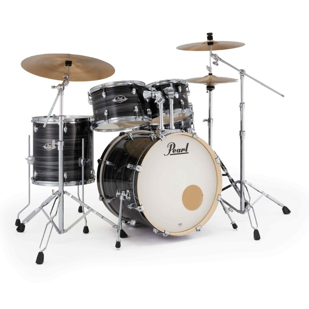 Pearl Export-PLUS Promo Drum Kit Package 20/10/12/14 - Graphite Silver Twist Acoustic Drums Sky Music