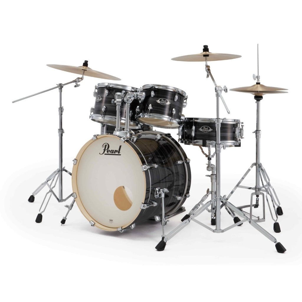 Pearl Export-PLUS Promo Drum Kit Package 20/10/12/14 - Graphite Silver Twist Acoustic Drums Sky Music
