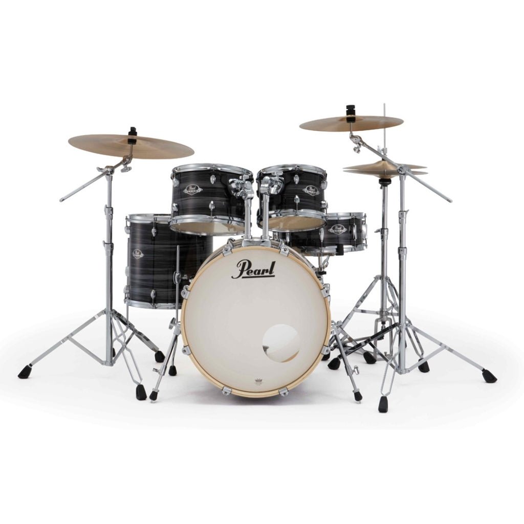 Pearl Export-PLUS Promo Drum Kit Package 20/10/12/14 - Graphite Silver Twist Acoustic Drums Sky Music
