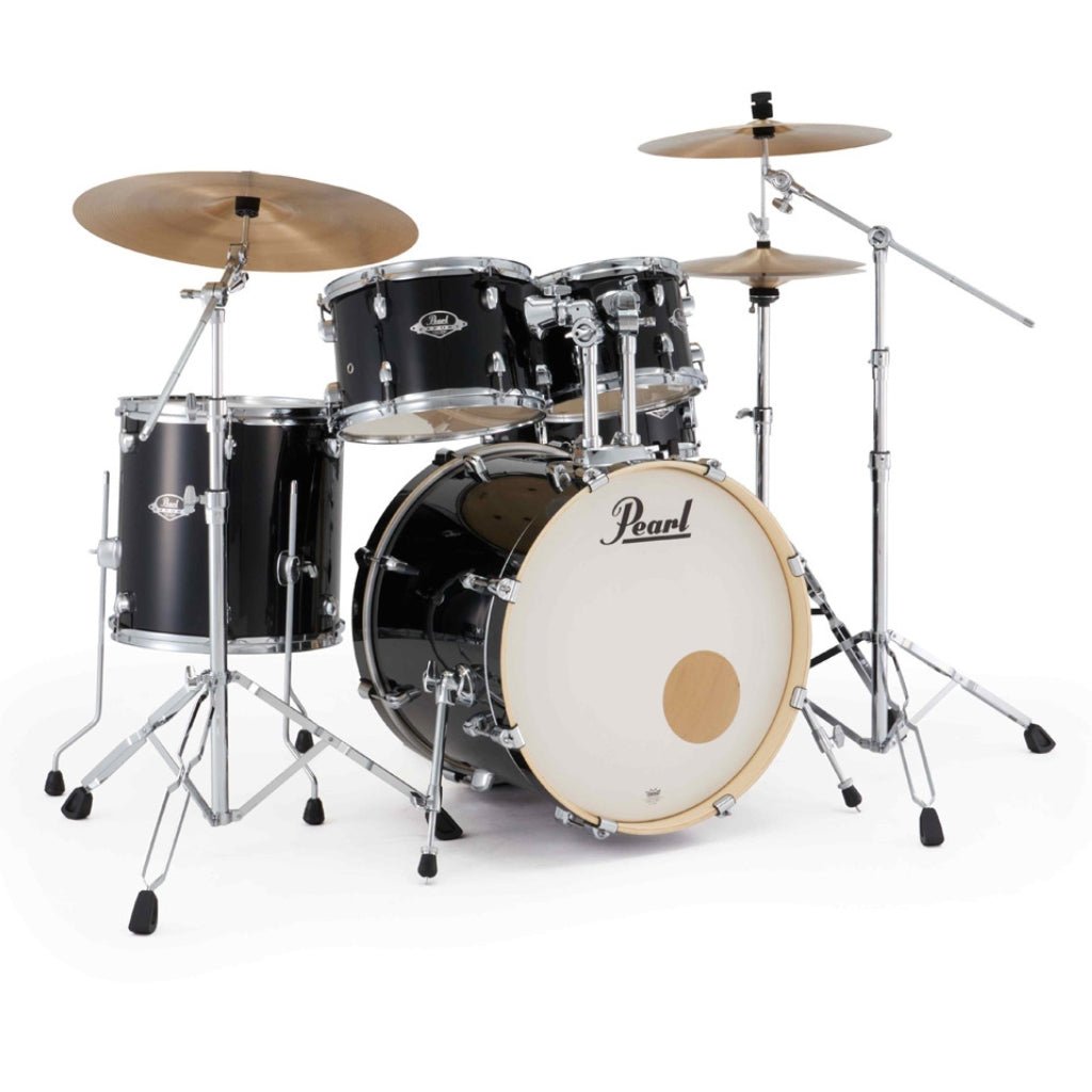Pearl Export-PLUS Promo Drum Kit Package 20/10/12/14 - Jet Black Acoustic Drums Sky Music