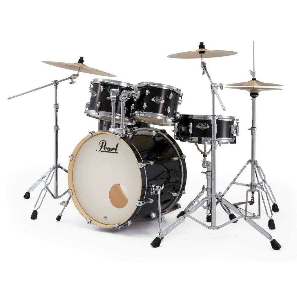 Pearl Export-PLUS Promo Drum Kit Package 20/10/12/14 - Jet Black Acoustic Drums Sky Music