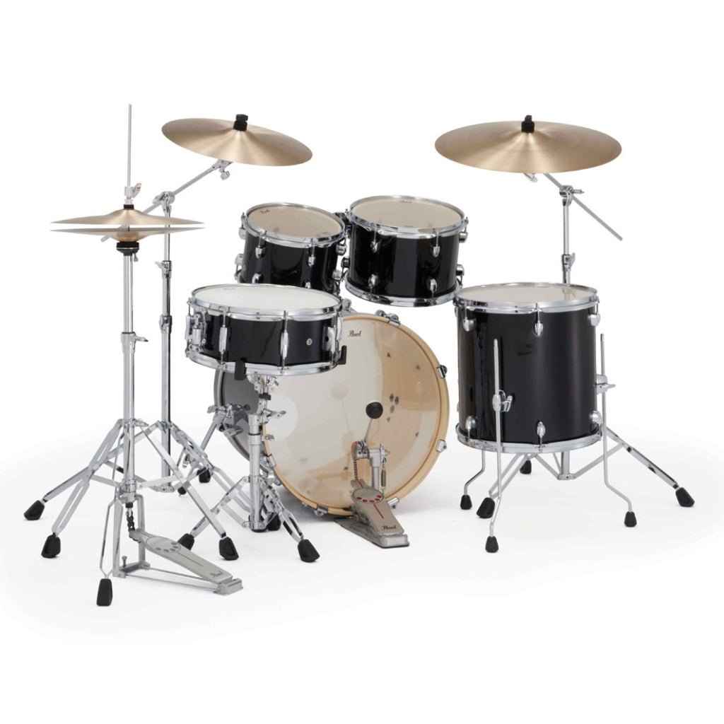 Pearl Export-PLUS Promo Drum Kit Package 20/10/12/14 - Jet Black Acoustic Drums Sky Music
