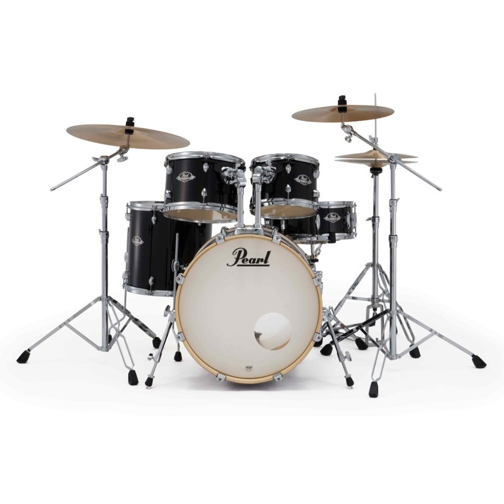 Pearl Export-PLUS Promo Drum Kit Package 20/10/12/14 - Jet Black Acoustic Drums Sky Music
