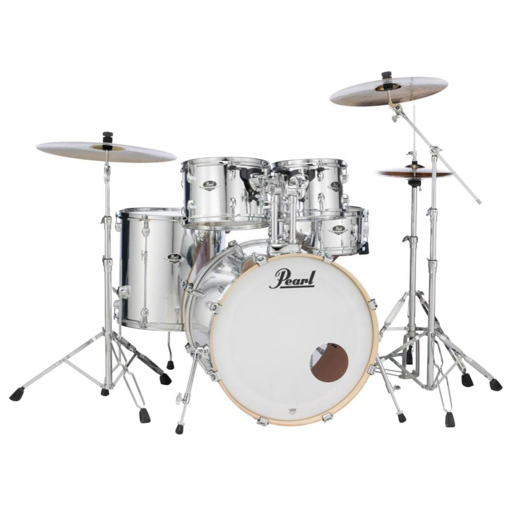 Pearl Export 22" EXX Fusion Plus Drum Kit Package with Zildjian Cymbals &amp; Hardware - Mirror Chrome