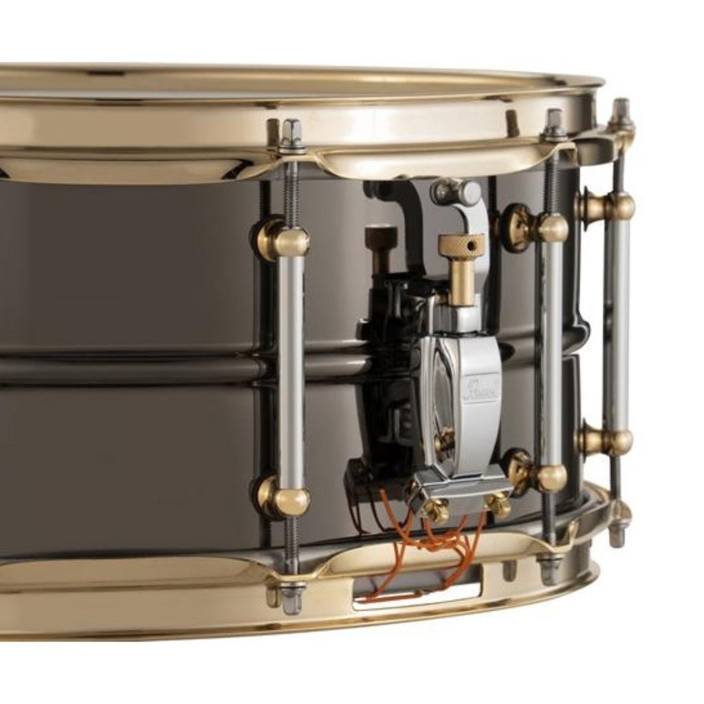 Pearl Limited Edition 14x6.5 SensiTone Black Nickel Brass Snare Drum Snare Drums Sky Music