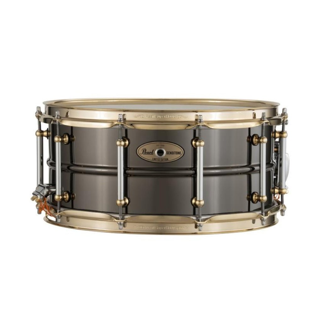 Pearl Limited Edition 14x6.5 SensiTone Black Nickel Brass Snare Drum Snare Drums Sky Music