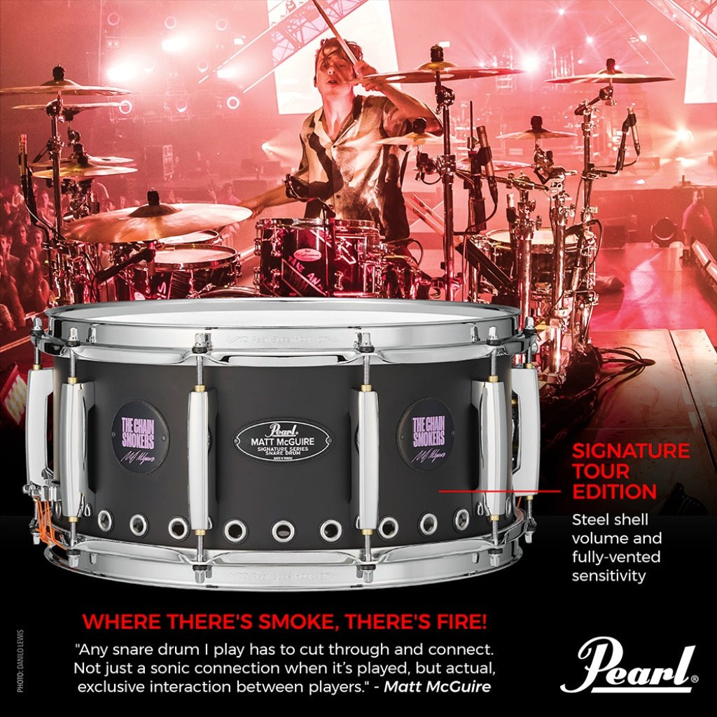 Pearl Matt Mcguire Tour Edition Snare 14X6.5 Snare Drums Sky Music