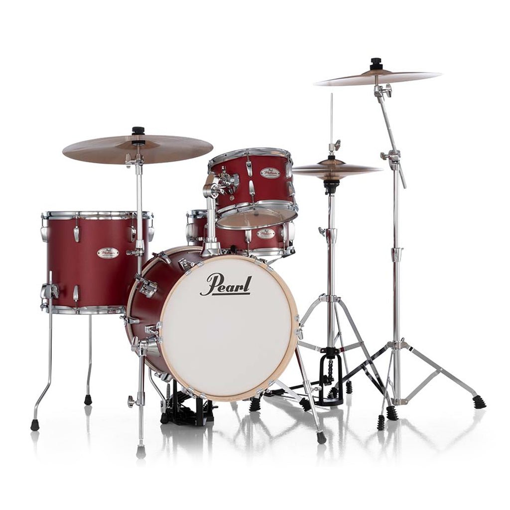 Pearl Midtown 4-pc Compact Drum Set w/Hardware - Matte Red Acoustic Drums Sky Music