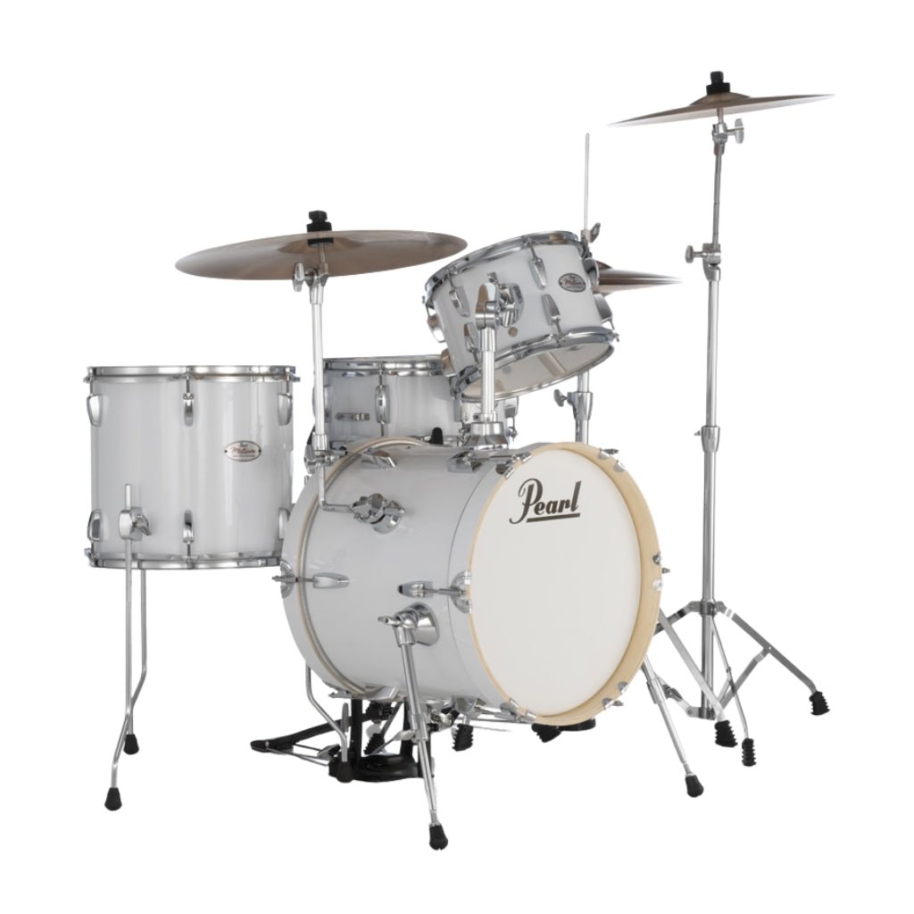 Pearl Midtown Series MT564C33 4-piece Drum Set with Hardware - Pure White Acoustic Drums Sky Music