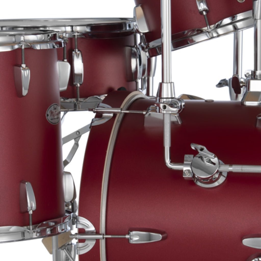 Pearl Midtown Series MT564C747 4-piece Drum Set with Hardware - Matte Red Acoustic Drums Sky Music