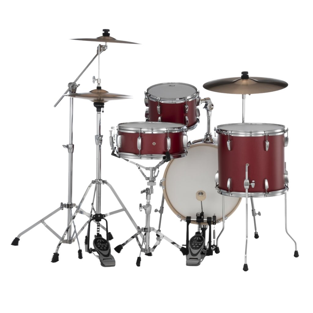 Pearl Midtown Series MT564C747 4-piece Drum Set with Hardware - Matte Red Acoustic Drums Sky Music