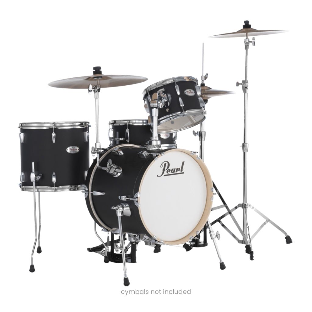 Pearl Midtown Series MT564C752 4-piece Drum Set with Hardware - Matte Black Acoustic Drums Sky Music