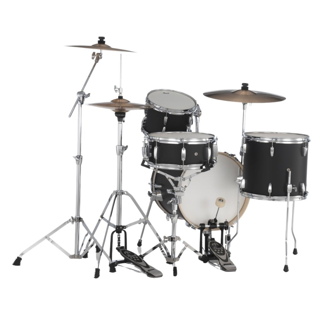 Pearl Midtown Series MT564C752 4-piece Drum Set with Hardware - Matte Black Acoustic Drums Sky Music
