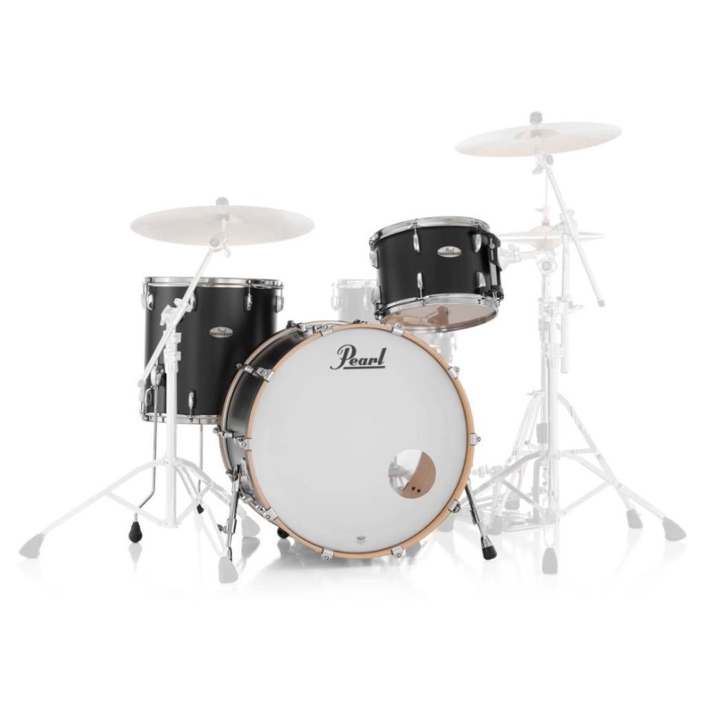 Pearl Professional Series 20" 3-Piece Shell Pack - Matte Caviar Black Acoustic Drums Sky Music