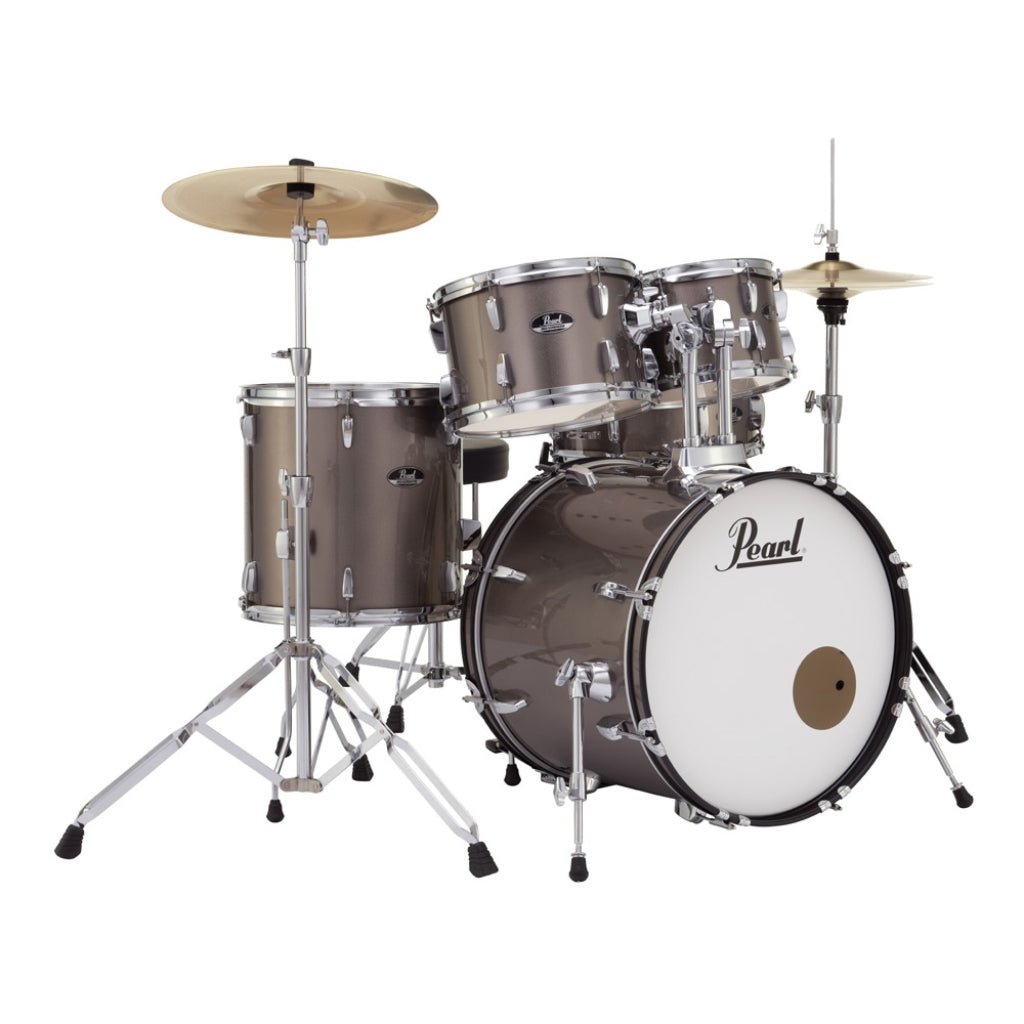 Pearl Roadshow 20" 5pc Fusion Drum Kit with Hardware and Cymbals - Bronze Metallic Acoustic Drums Sky Music