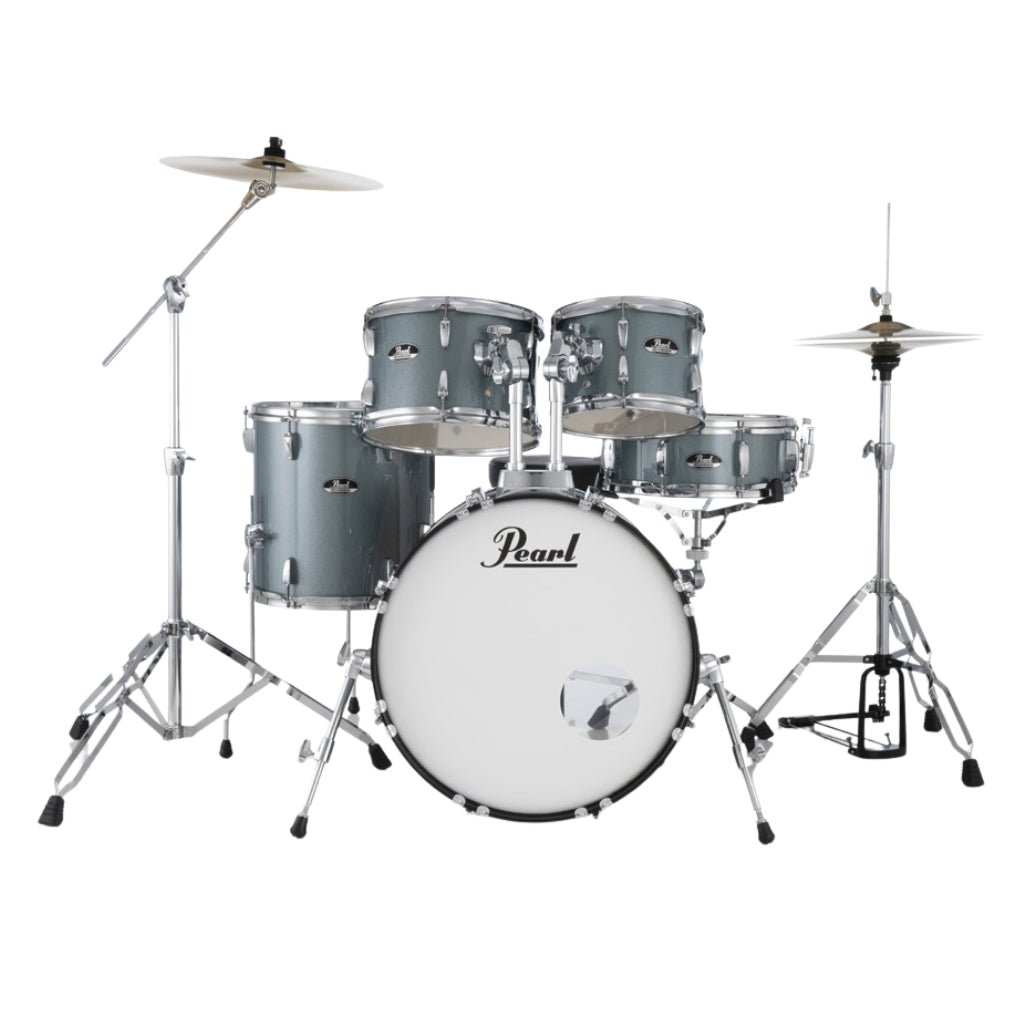 Pearl Roadshow 20" 5pc Fusion Drum Kit with Hardware and Cymbals - Charcoal Metallic Acoustic Drums Sky Music
