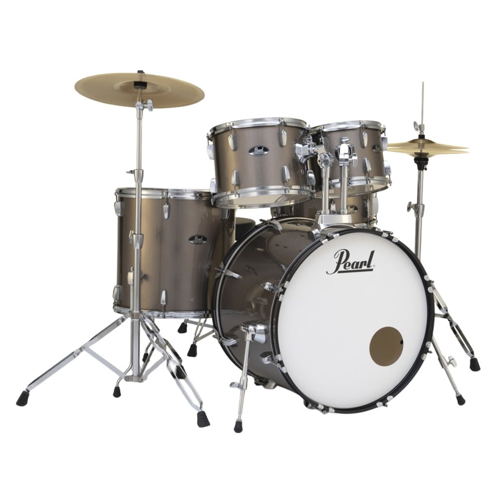 Pearl Roadshow 22" 5pc Drum Kit Package with Cymbals - Bronze Metallic Acoustic Drums Sky Music