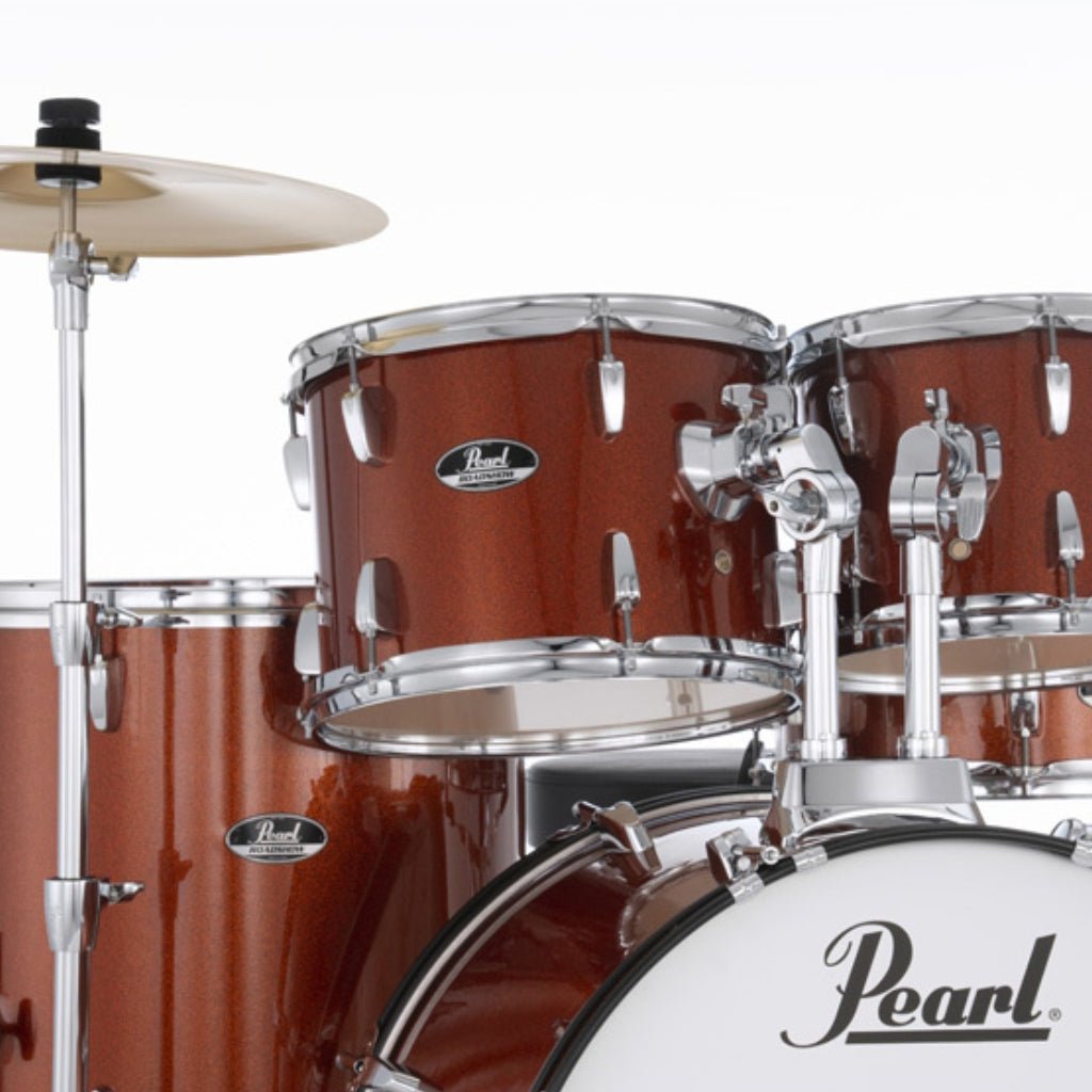 Pearl Roadshow 22" 5pc Drum Kit Package with Cymbals - Burnt Orange Sparkle Acoustic Drums Sky Music