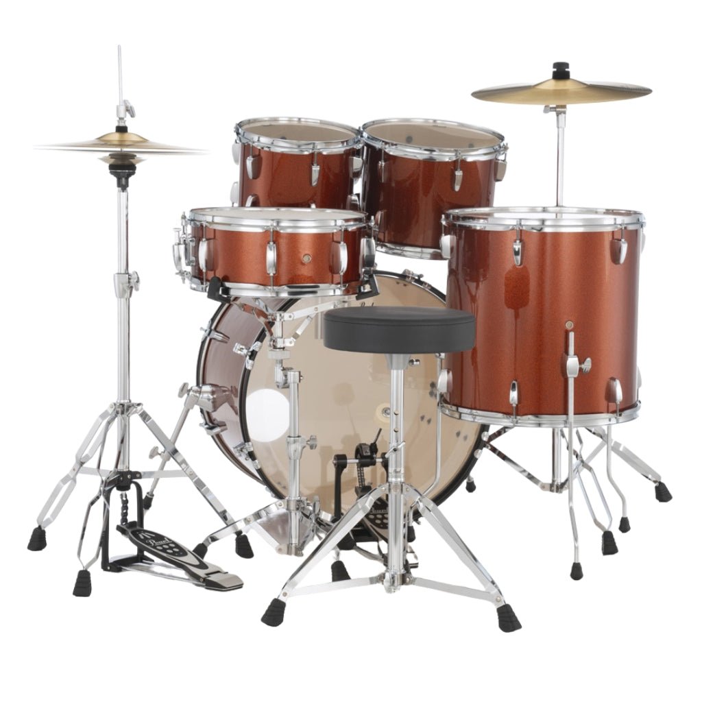 Pearl Roadshow 22" 5pc Drum Kit Package with Cymbals - Burnt Orange Sparkle Acoustic Drums Sky Music